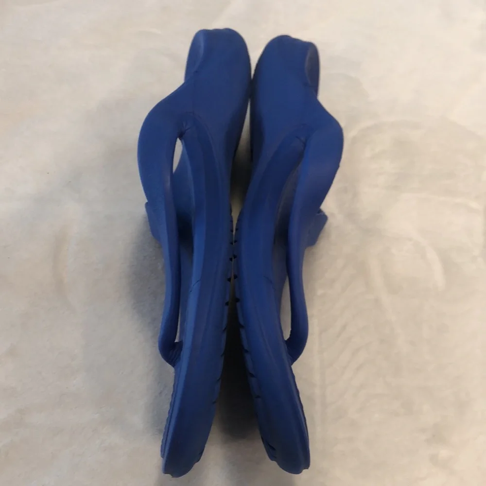 Mambaz Mens Blue Flip Flop thong Sandals plastic comfortable casual summer SZ 11